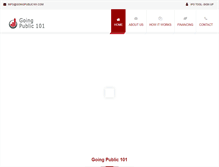 Tablet Screenshot of goingpublic101.com